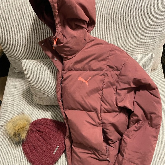 Warm Winter’s coat burgandy - Picture 3 of 5